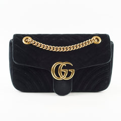 Gucci Marmont Velvet Small Black