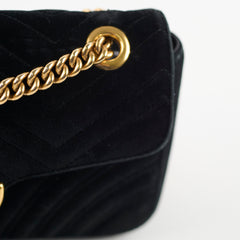 Gucci Marmont Velvet Small Black