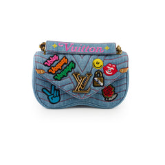 Louis Vuitton Denim New Wave Chain MM Blue Microchip