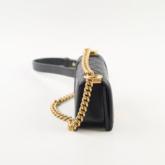 Chanel Mini Boy Bag Black Caviar GHW (Microchip)