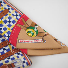 Hermes Les Voitures Nouvelle Twilly Blue/Beige/Rouge