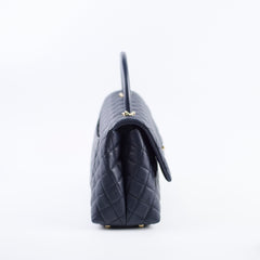 Chanel Medium Coco Handle Navy Caviar