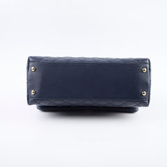 Chanel Medium Coco Handle Navy Caviar
