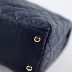 Chanel Medium Coco Handle Navy Caviar