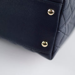 Chanel Medium Coco Handle Navy Caviar