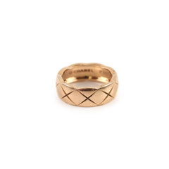 Chanel Coco Crush Beige Gold Ring Size 51