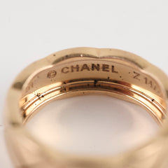 Chanel Coco Crush Beige Gold Ring Size 51