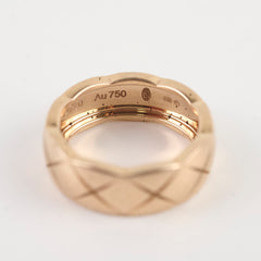 Chanel Coco Crush Beige Gold Ring Size 51