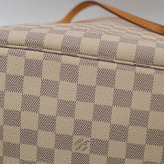 Louis Vuitton Neverfull MM Damier Azur with pouch (pink interior)