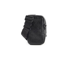 Louis Vuitton Men's Double Phone Pouch NM Monogram Shadow Black Microchip