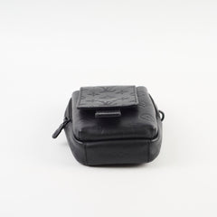 Louis Vuitton Men's Double Phone Pouch NM Monogram Shadow Black Microchip