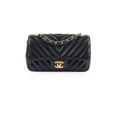 Chanel Rectangular Mini Black Chevron