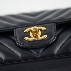 Chanel Rectangular Mini Black Chevron