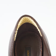 Louis Vuitton Leather Heels Brown Size 36.5
