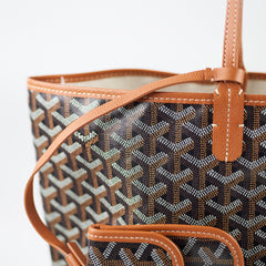 Goyard St Louis PM Black Tan Shoulder Bag
