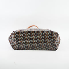 Goyard St Louis PM Black Tan Shoulder Bag