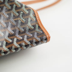 Goyard St Louis PM Black Tan Shoulder Bag