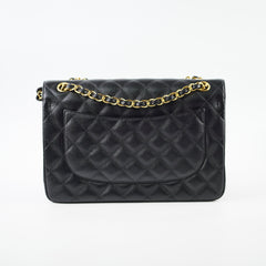 Chanel Caviar Jumbo Double Flap Black Series 24