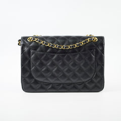 Chanel Caviar Jumbo Double Flap Black Series 24