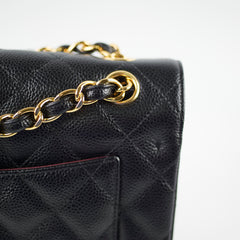 Chanel Caviar Jumbo Double Flap Black Series 24