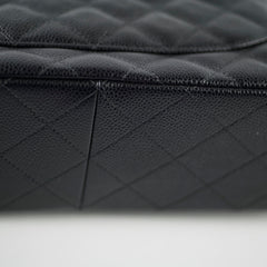 Chanel Caviar Jumbo Double Flap Black Series 24