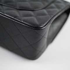 Chanel Caviar Jumbo Double Flap Black Series 24