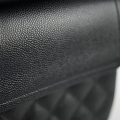 Chanel Caviar Jumbo Double Flap Black Series 24