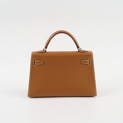 Hermes Mini Kelly Epsom Gold PHW Z Stamp
