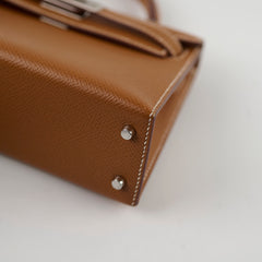 Hermes Mini Kelly Epsom Gold PHW Z Stamp