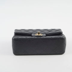 Chanel Mini Rectangular Lambskin Black Microchip 2022