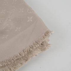 Louis Vuitton Chale Monogram Silk Shawl Beige