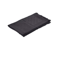 Louis Vuitton Chale Monogram Silk Shawl Black