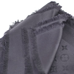 Louis Vuitton Chale Monogram Silk Shawl Black