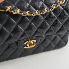 Chanel Small Classic Flap Caviar Black (Microchipped)
