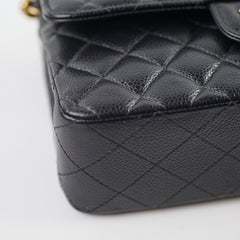Chanel Small Classic Flap Caviar Black (Microchipped)