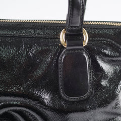 Gucci Soft Patent Leather Tote Black