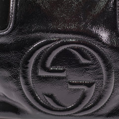 Gucci Soft Patent Leather Tote Black