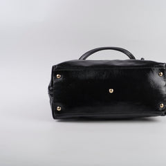 Gucci Soft Patent Leather Tote Black