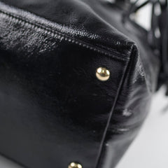 Gucci Soft Patent Leather Tote Black