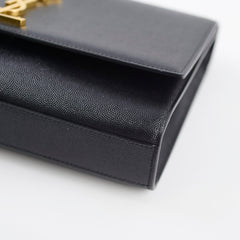 Saint Laurent Large Kate Bag Black Gold HW