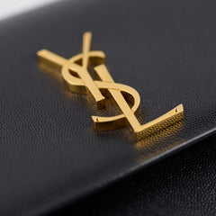 Saint Laurent Large Kate Bag Black Gold HW