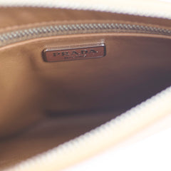 Prada Saffiano Shoulder Pouch/Clutch Caramel Brown