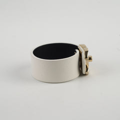 Chanel CC Leather Bracelet White 2020