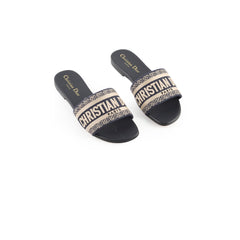 Christian Dior D-Way Slides Navy