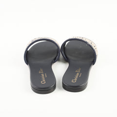 Christian Dior D-Way Slides Navy
