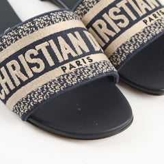 Christian Dior D-Way Slides Navy