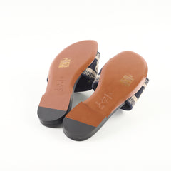 Christian Dior D-Way Slides Navy