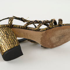 Chanel Chain Pumps Gold 17p size 37.5