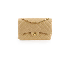 Chanel Double Flap Jumbo Beige Caviar GHW