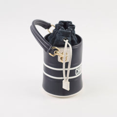 Christian Dior Micro Bucket Bag Navy/White